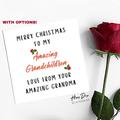 Christmas Card For Grandchildren, Grandchildren Card, Funny Xmas Granddaughter, Grandson, Christmas