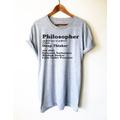 Philosopher Definition Shirt/Tank Top/Hoodie - Gift, Philosophy Shirt, Greek Major, Grad