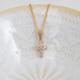 Miniature Swarovski Crystal Cross Pendant - Gold Necklace C/Cross/S