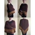 Brown Winter Shawl, Outlander Costume, Alpaca Hand Knitted Scarf, Cosplay, Sassenach