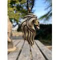 stunning Large Antiqued Bronze Tone Celtic Horse Pendant Necklace