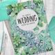 Wedding Planner Book - Complete Organiser Green Succulent Pattern