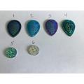 Resin Cabochons - Flowers Or Lines Cabochons Bead Embroidery-Assorted Cabochons- Crafts- Jewelry Making-Pendants