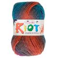 King Cole Riot Dk Colour Changing Wool Blend Sock Yarn 100G - 402 Wicked