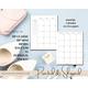 Printed Undated Month On 2 Pages Wo2P Inserts, A5 Half Letter Hp Classic Pocket Personal Size Monthly Planner Inserts