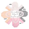 Boho Chic Baby Girls Lace Bodysuit, Rustic Picture Prop Girl Romper, Newborn 3 Months One Size