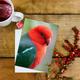 Australian Christmas Card - 5x7 Inch King Parrot With Envelope Blank Inside, Native Bird Greeting Card, Aussie Christmas