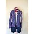 Blue Jrs. Medium Denim Jacket - Navy Hand Dye Upcycled Miss Sixty Cotton Blazer Jacket Adult Women Size Juniors | 36