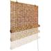 WHDZ 47 x 71 Reed Curtain Bamboo Blind Light Filtering Roller Shades Retro Bamboo Roll Up Window Natural Reed Roll Up Window Blind for Outdoor Indoor Beige