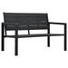 Patio Bench 47.2 HDPE Black Wood Look Outdoor Benches