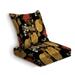 Outdoor Deep Seat Cushion Set Seamless floral Gold foliage red white geranium flower or Back Seat Lounge Chair Conversation Cushion for Patio Furniture Replacement Seating Cushion