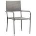 Patio Dining Chairs 2 pcs Poly Rattan Gray Outdoor Chairs