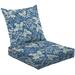 2-Piece Deep Seating Cushion Set Christmas seamless holly leaves berries for greeting cards wrapping Outdoor Chair Solid Rectangle Patio Cushion Set