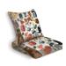 Outdoor Deep Seat Cushion Set Woodland Animals Cute Forest Design Elements Back Seat Lounge Chair Conversation Cushion for Patio Furniture Replacement Seating Cushion