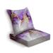 Outdoor Deep Seat Cushion Set Purple gold abstract of marble liquid ink art painting on paper Image Back Seat Lounge Chair Conversation Cushion for Patio Furniture Replacement Seating Cushion