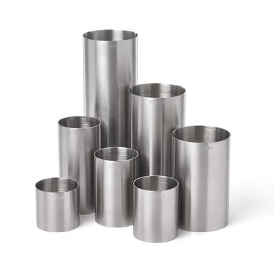 Barfly M37097 7-Piece Thimble Measure Set - Stainless, Satin Finish, Silver