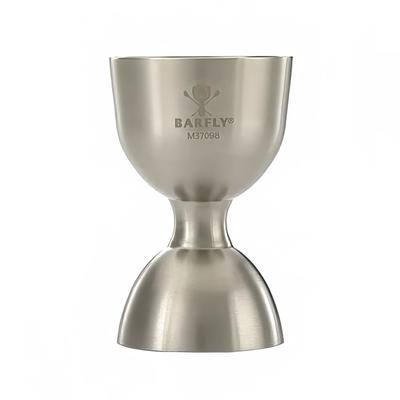 Barfly M37098 Straight Rim Jigger - 25 ml & 50 ml, Stainless, Stainless Steel