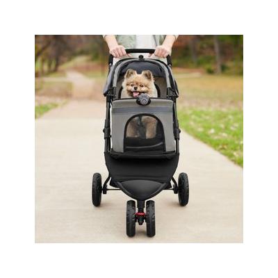 Frisco No-Zip, Collapsible Cat & Dog Stroller, Grey