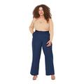 Trendyol Damen High Waist Wide Leg Plus Size Pants Hose, Navy Blue, 44