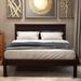 Rustic Style Pine Wood Platform Bed Frame with Headboard , Wood Slat Support , Easy Assembly,Twin, Espresso