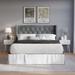 House of Hampton® Classic Upholstered Bed w/ 2 Nightstands In Velvet Metal in Gray | 50 H x 65.94 W x 85.23 D in | Wayfair