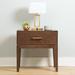 Wade Logan® Lauritzen 1 - Drawer Solid Wood Nightstand Wood in Brown | 24.25 H x 19.25 W x 24.25 D in | Wayfair 60AD5F363970479C9BB072489A99424E