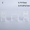 High Quality Miniature Accessories Mini Table Furniture Toys Simulation chair Wooden Table Doll House Decoration 1