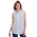 Plus Size Women's Perfect Sleeveless Shirt by Woman Within in Multi Stripe (Size 14/16)