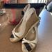 Burberry Shoes | Burberry Wedge Sandals | Color: Tan/White | Size: 39
