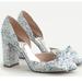 J. Crew Shoes | J.Crew Bell D'orsey In Liberty Misty Valeria Bow Floral Pumps 3.5" Heel $228 7.5 | Color: Blue/White | Size: 7.5