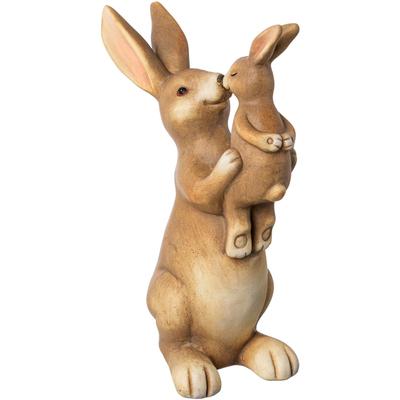 Osterhase CREATIV HOME "Osterdeko mit fröhlichem Gesicht", braun, B:16,5cm H:25cm T:11cm, Keramik, Dekofiguren, Hase aus Keramik, Höhe 25 cm Image