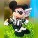 Disney Toys | Disnet Store Exclusive Nwt Vtg 1990s Referee Mickey Mouse Retired Bean Bag Plush | Color: Black/White | Size: 8”
