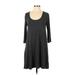BDG Casual Dress - A-Line Scoop Neck 3/4 sleeves: Gray Print Dresses - Women's Size Medium