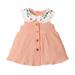 Darzheoy Summer Girls Baby Skirt Clothing Sleeveless Round Neck Little Dress Flowers Embroidered Dress Clearance