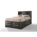 Home Roots 318715 Eastern King Size Storage Bed Gray Oak