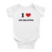 I Heart Ice Skating Love Sports FansFunny Baby Jumpsuits Newborn Clothes (White 18-24 Months)