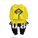 Qufokar Baby Outfits for Boys 6Months Baby Boy Girl Boy Kid Tops+Pants Set T-Shirt Printing Baby Toddler Outfits Clothes Letter Boys Outfits&Set