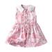 Girls Size 5 Dresses 6 Year Old Girl Clothes Kids Toddler Baby Girls Spring Summer Floral Cotton Sleeveless Princess Dress Clothes Toddler Girl Party Dress 5t Smocked Holiday Dresses for Baby Girls