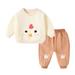 Qufokar Baby Clothes Girls Little Girl Outfits 5T Children Kids Toddler Baby Boys Girls Long Sleeve Cute Cartoon Animals Sweatshirt Pullover Tops Cotton Trousers Pants Outfit Set 2Pcs Clothes