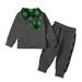 Qufokar Fancy Cute Baby Girl Winter Clothes Baby Boy Dress Outfit Toddler Boys Winter Long Sleeve Green Plaid Prints Tops Pants 2Pcs Outfits Clothes Set for Babys Clothes