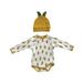 Qufokar Boys Size 8 Clothes Girls Tracksuit Size 7 Baby Boys Girls Long Sleeve Cute Cartoon Ribbed Romper With Cute Hat Outfit Set Clothes 2Pcs