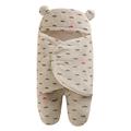 Qufokar Baby Towel Baby Swaddles Baby Boys Girls Cartoon Flannel Swaddle Wrap Printed Sleeping Blanket Cooton Warm Hoodie Swaddle Wrap