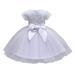 Fesfesfes Girls Baby Princess Dress Long Skirt Solid Tulle Dress Bowknot Performance Dress Skirt Dress Spring Saving Clearance