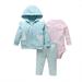 Qufokar 6-9 Months Baby Girl Clothes Winter Girls Fall Outfits Size 14 Baby Boys Girls Fall Winter Cotton Animal Hooded Coat Jacket Romper Bodysuit Long Sleeve Pants Clothes Set