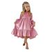 Qufokar ening Dresses for Baby Girl Little Girl Corduroy Dress Kids Little Girls Daily Dress Autumn Long Sleeve Solid Irregular Princess Dress Ruffle Casual Party Dresses Outfits Clothes