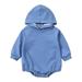 Qufokar Touched By Nature 2T Girls Outfits Baby Girls Boys Solid Autumn Long Sleeve Hooded Romper Bodysuit Clothes