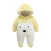 Baby Romper Boys Girls Cute Cartoon Animals Long Sleeve Patchwork Hooded Jumpsuit Clothes Coat Onesie Cute Outfits For 0-3 Months