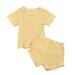 Qufokar Sanmio Outfits for Kids Shorts Kids Short Set Stripe Outfits Baby Toddler T-Shirt Boys Girls Sleeve Girls Outfits&Set