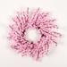 Spring Pink Forsythia Floral Twig Door Wreath Round Artificial Wreaths for Front Door Seasonal Door Accent for Any Room Festival Indoor Outdoor Decorations Window Wall Party Home Porch Farmhouse Decor