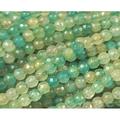 4mm Mixed Green Jade Faceted Round Beads Genuine Gemstone Natural Jewelry Making